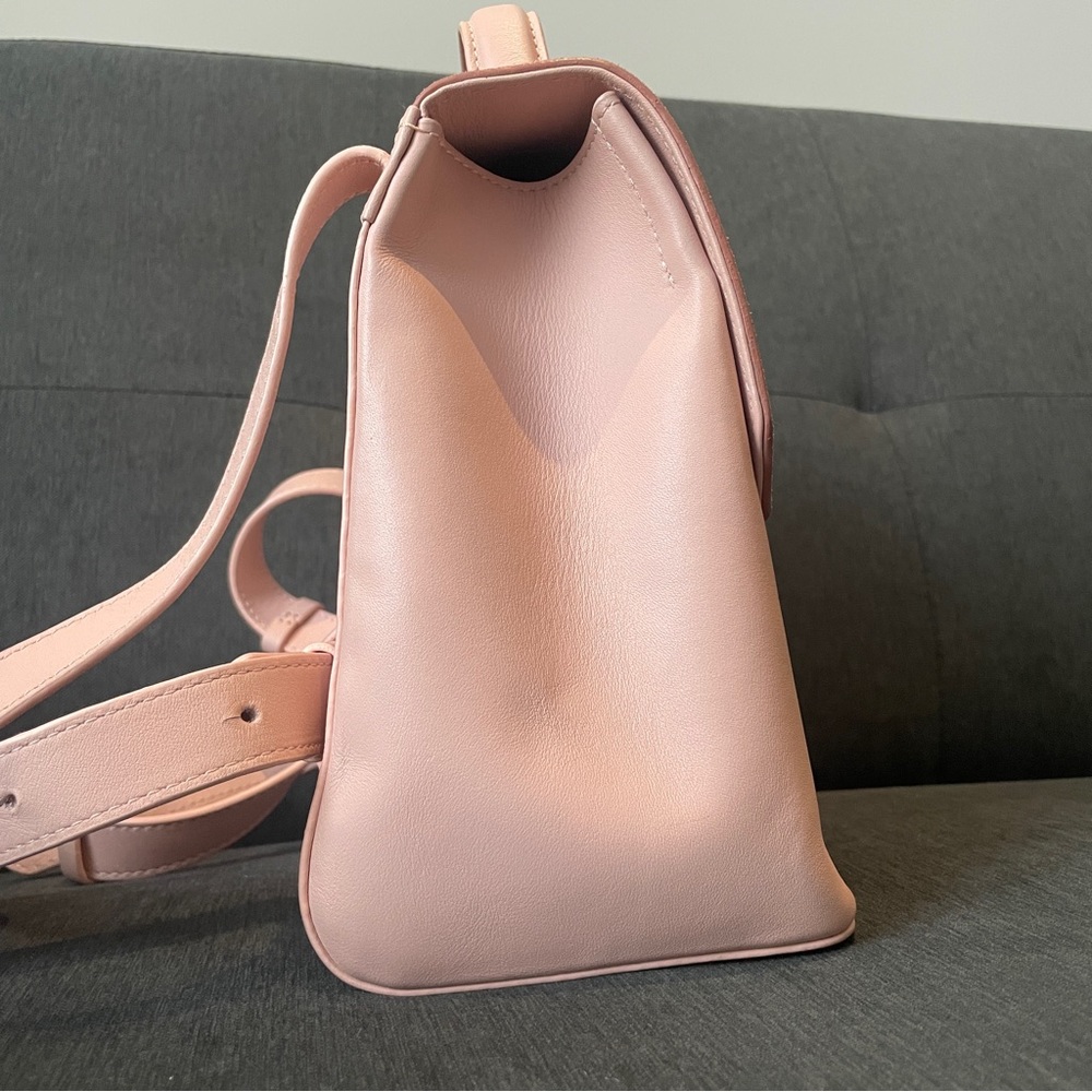 SOLD Mlouye blush pink convertible leather and suede backpack / handbag - Picture 7 of 15